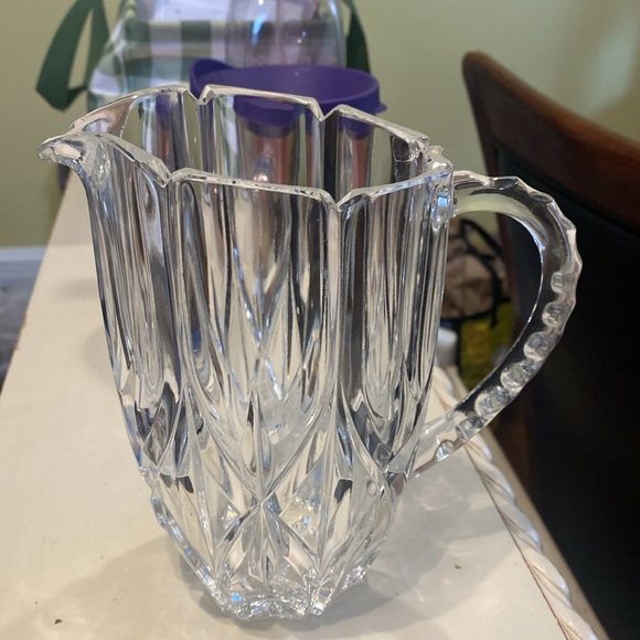 Gorham Crystal pitcher. 6.5” tall, Lady Anne pattern. Ca 1960’s. - Picture 3 of 9
